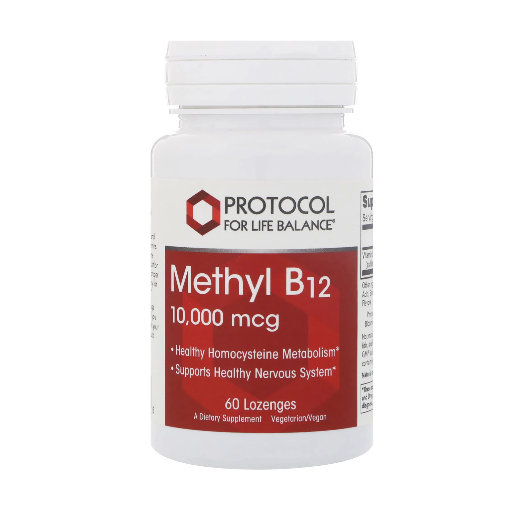 Вітамін В-12 Protocol For Life Balance Methyl B-12, 10000 мкг, 60 льодяників
